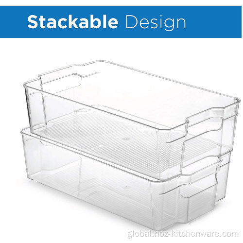 Fridge Organization Bins Durable and transparent PET kitchen organizer Factory